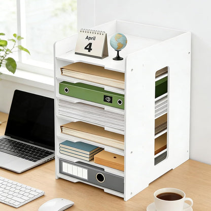 Document Tray A4 Desk Organizer Storage Box Office Supplies PVC Office Organizer